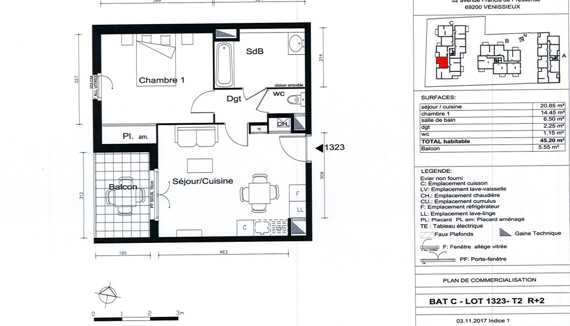 Exceptionnel T2 Neuf de 45m²