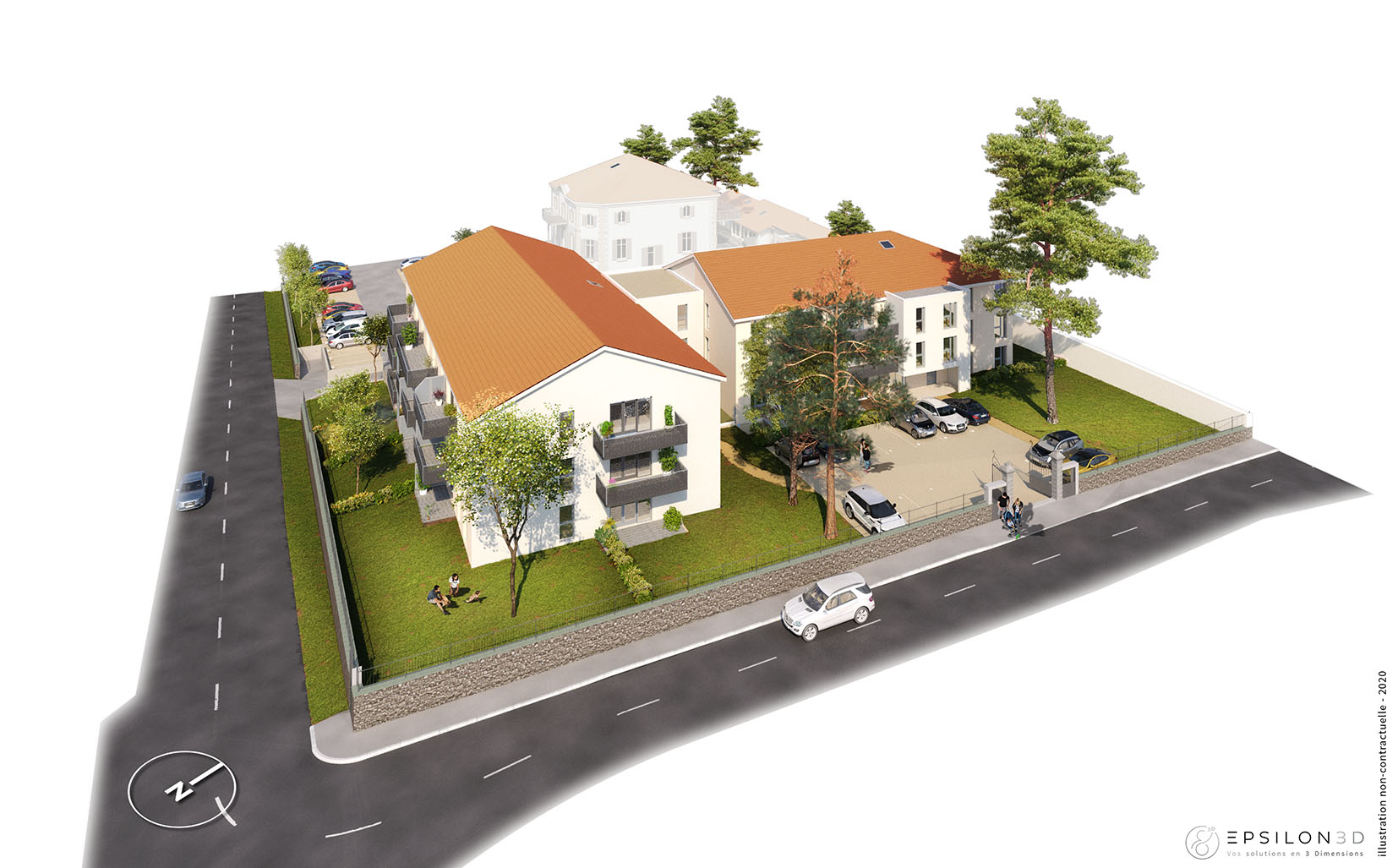 Grand 3 pièces terrasse vue Dégagée 