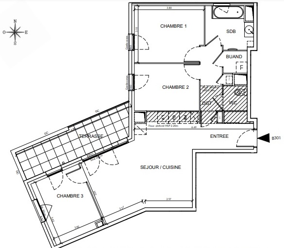 Appartement 4 pièces 75 m² à Villeurbanne