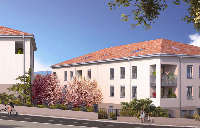 Superbe 2 pièces de 42m² à Neuville sur Saône. Idéal investissement Pinel !