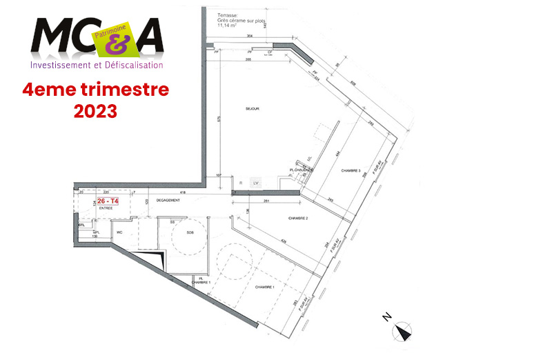 4 pièces de 78m² dans le quartier Vancia à Villeurbanne !