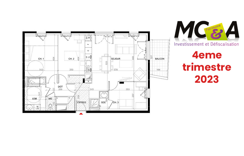 Joli 4 pièces de 78m² dans le centre de Craponne 