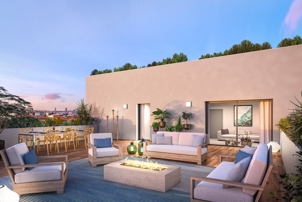 5 pieces Terrasse de 58 m2 en plein quartier de Gerland 