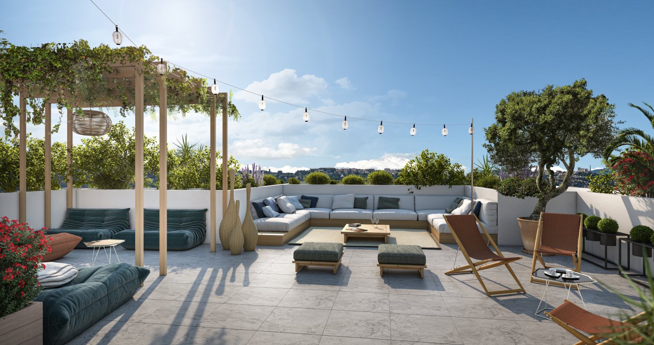 5 pieces Terrasse de 58 m2 en plein quartier de Gerland 