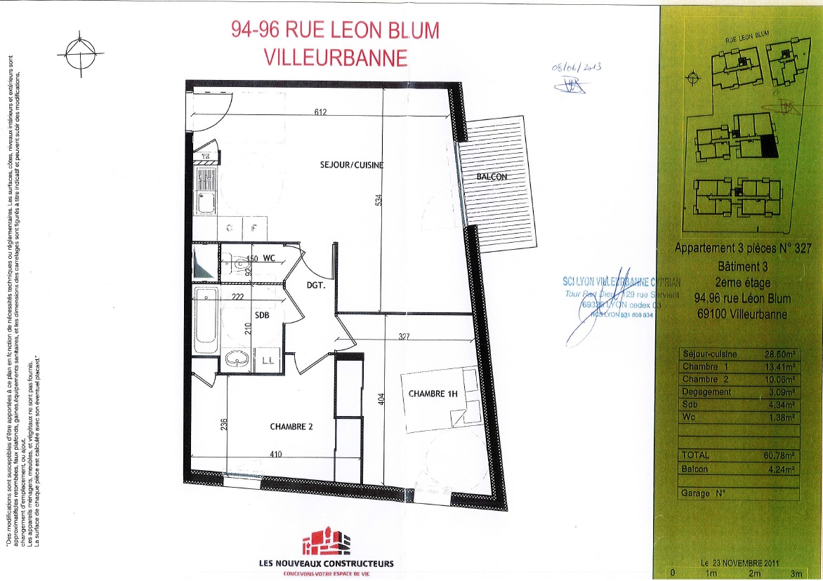 Magnifique T3 de 60 m² / Villeurbanne