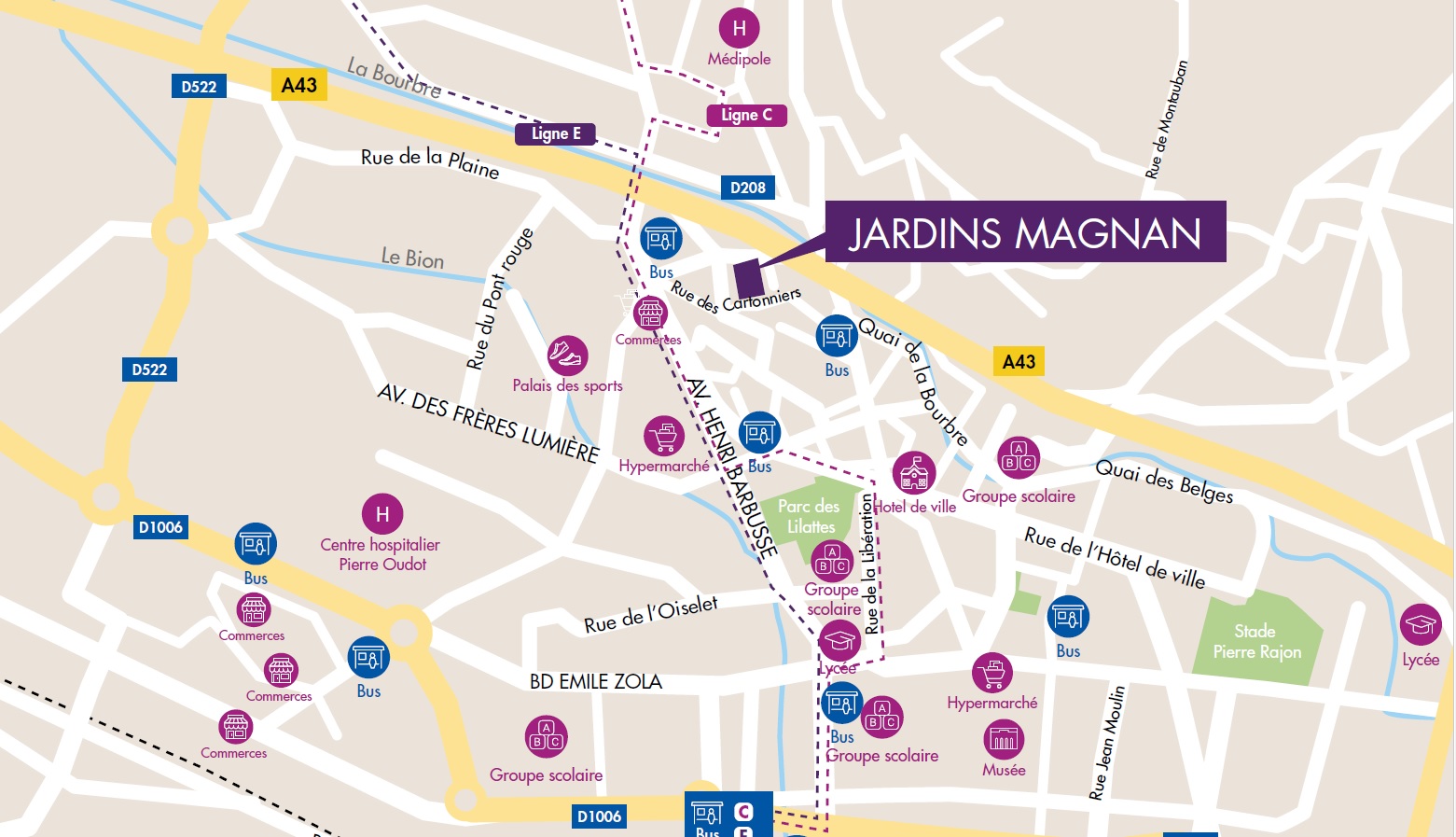 Grand 4 pièces terrasse vue Dégagée 