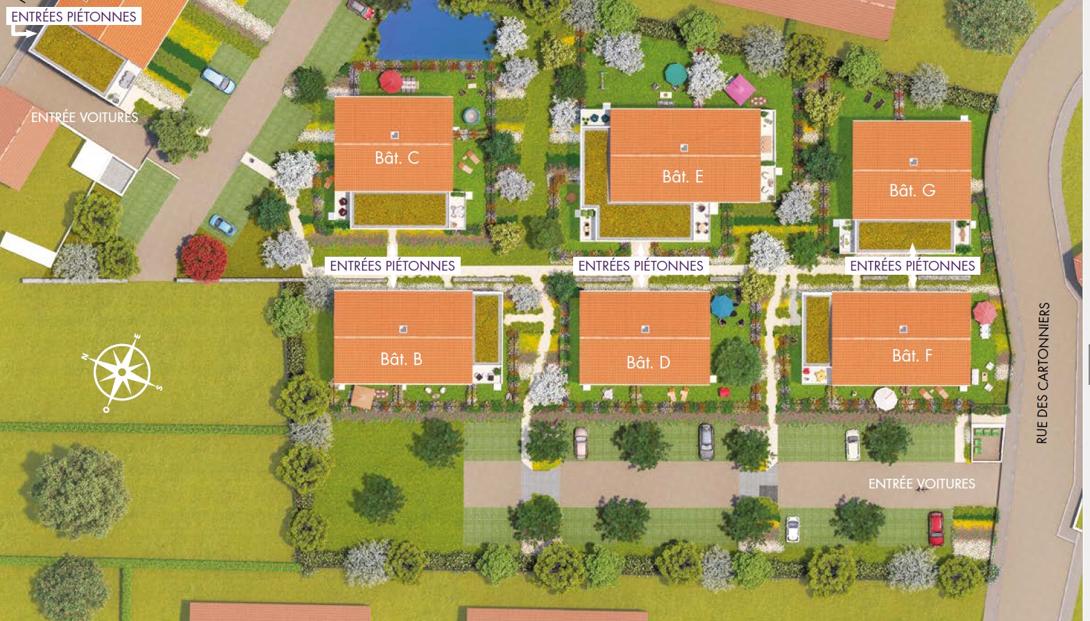 Grand 4 pièces terrasse vue Dégagée 