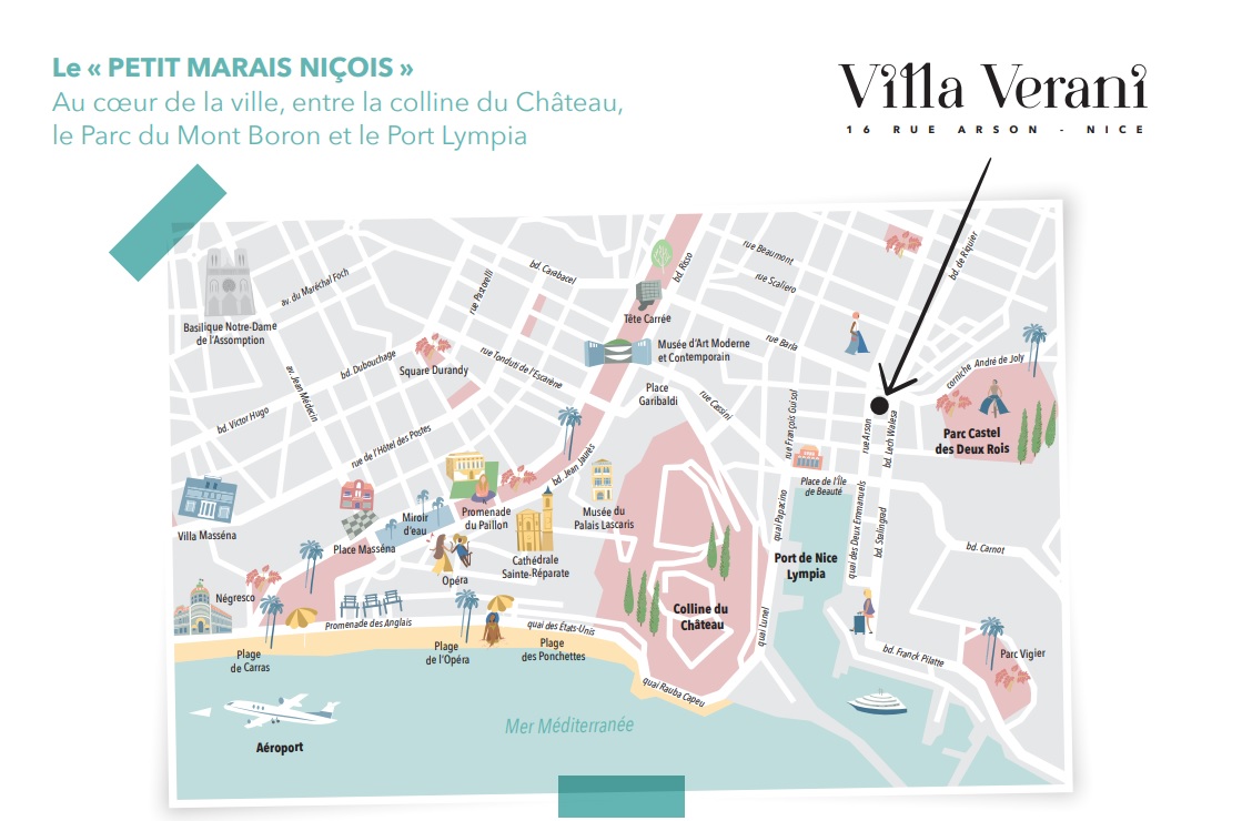 beau 2 pièces  centre ville Nice  