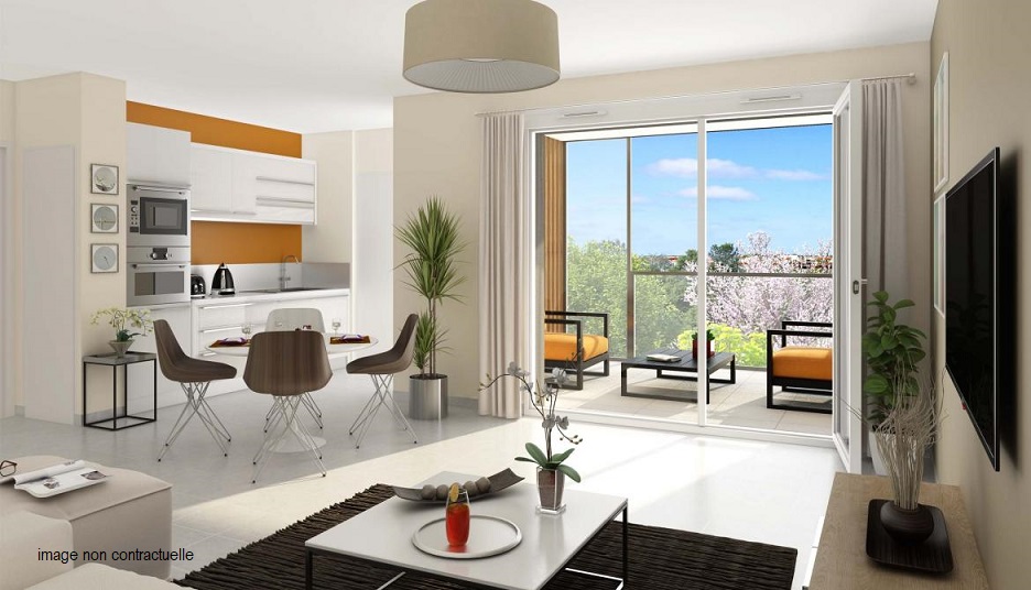 A saisir T3 59m² plus terrasse 8m² sur Jassans Riottier 