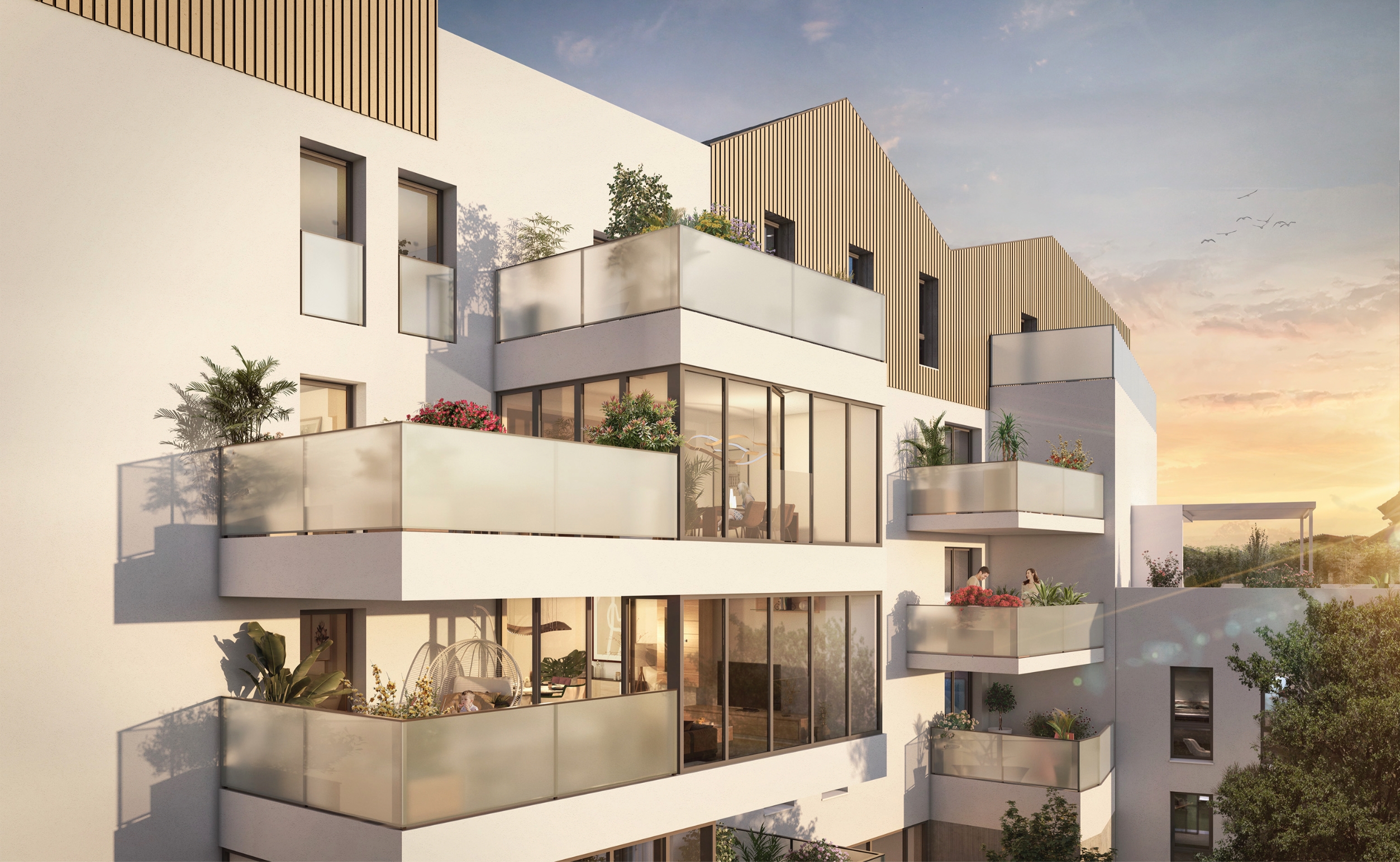 beau 2 pieces terrasse vue jardin 