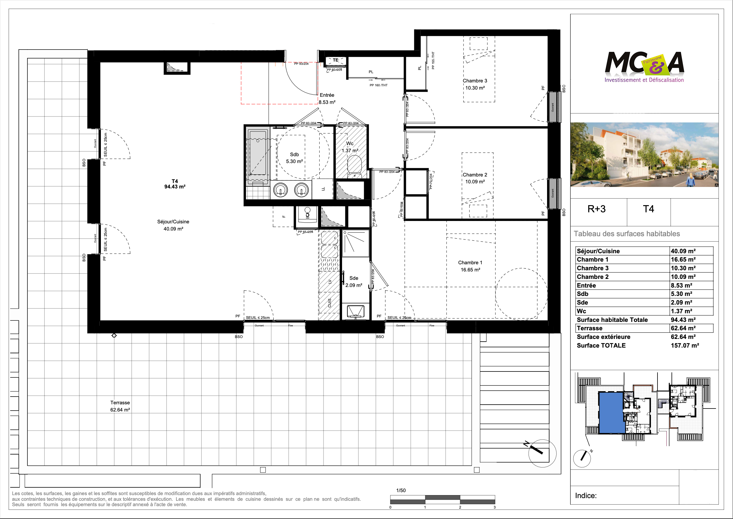 Appartement T4 Dernier étage