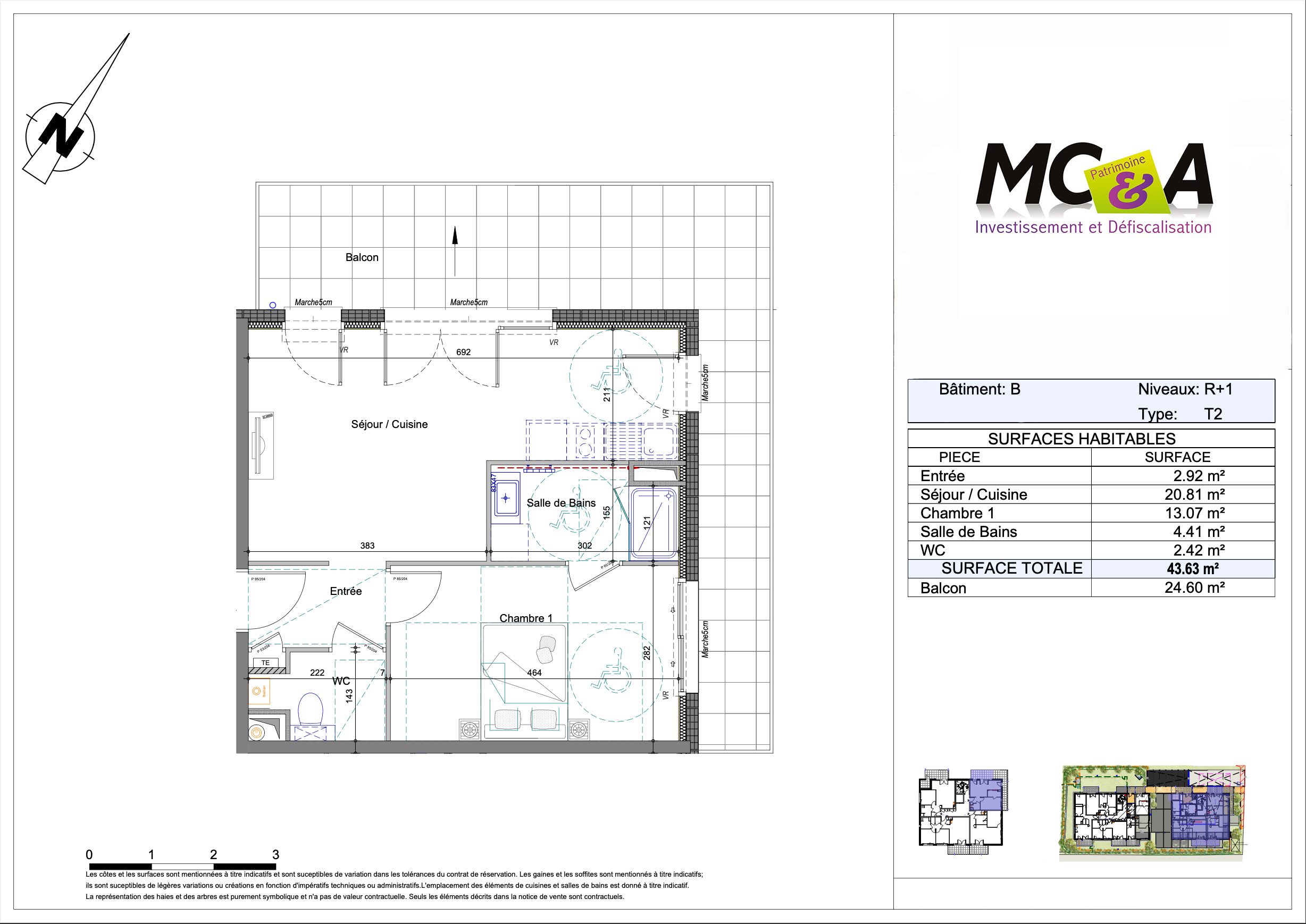 Appartement T2 avec grande terrasse