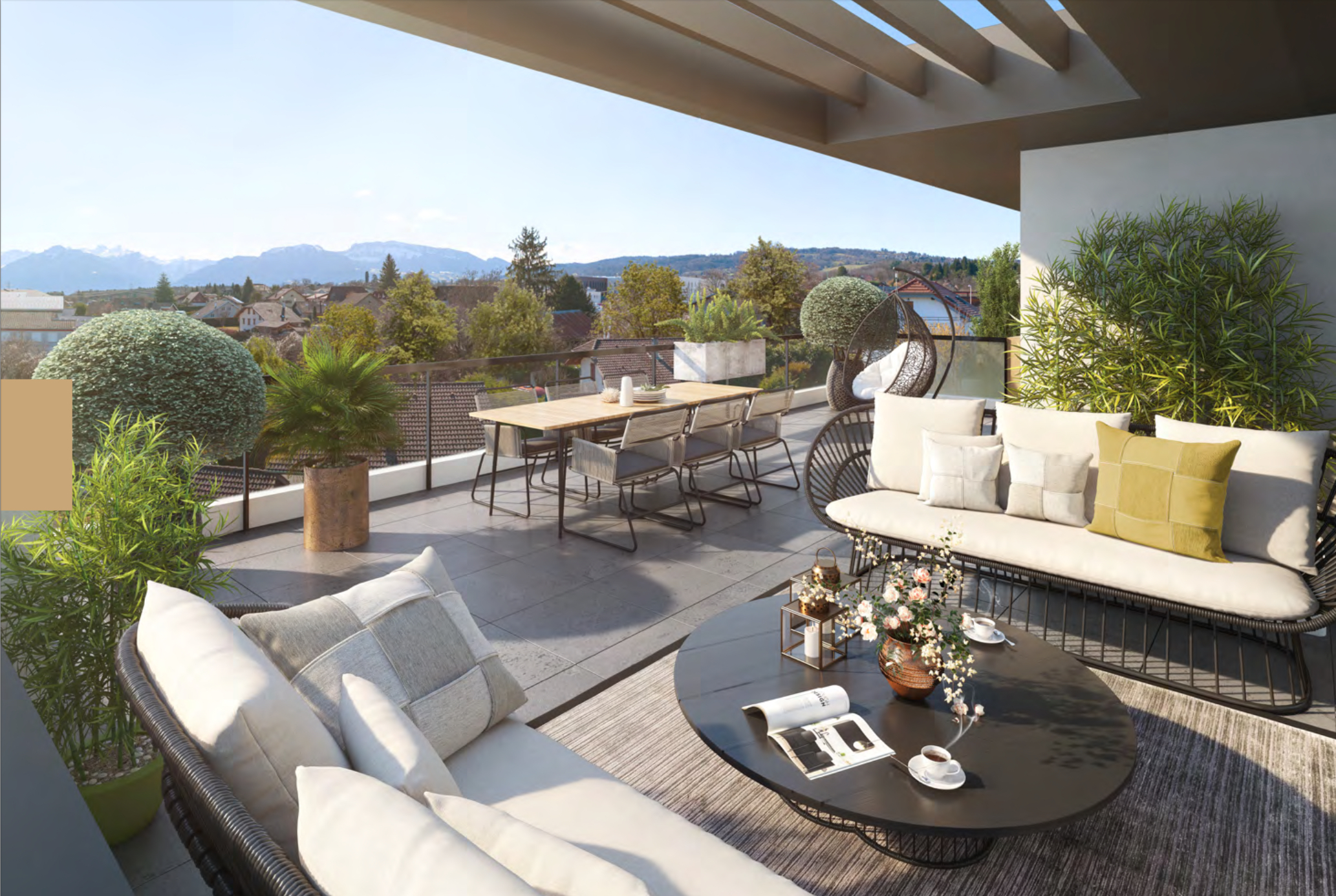 Appartement T4 attique avec grande terrasse