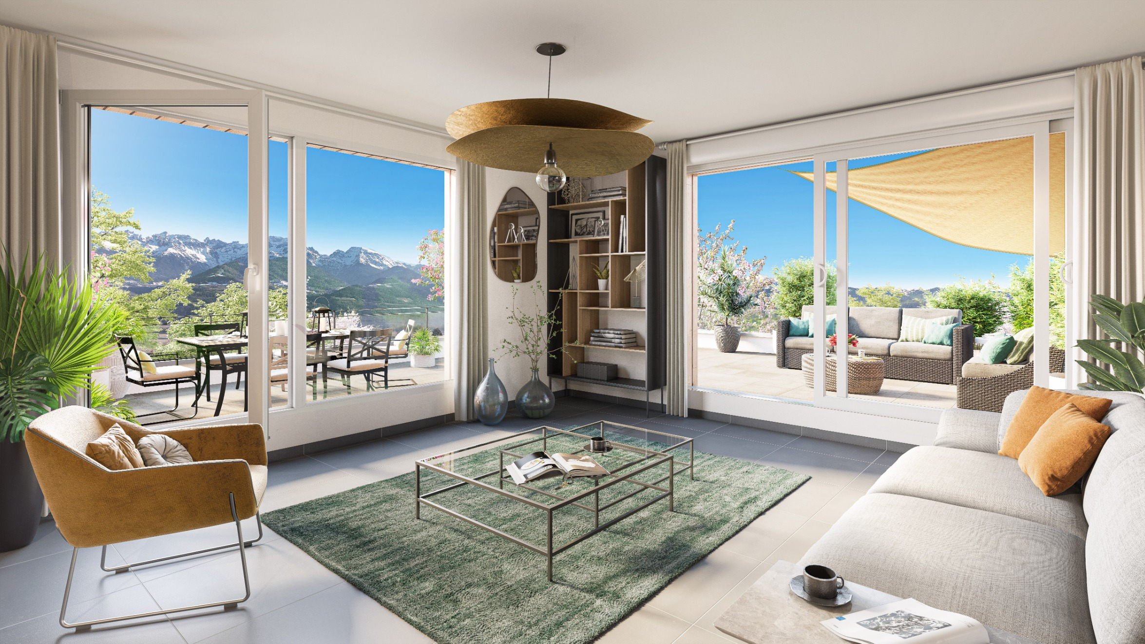 Grand 3 pièces terrasse vue Dégagée sur la montagne