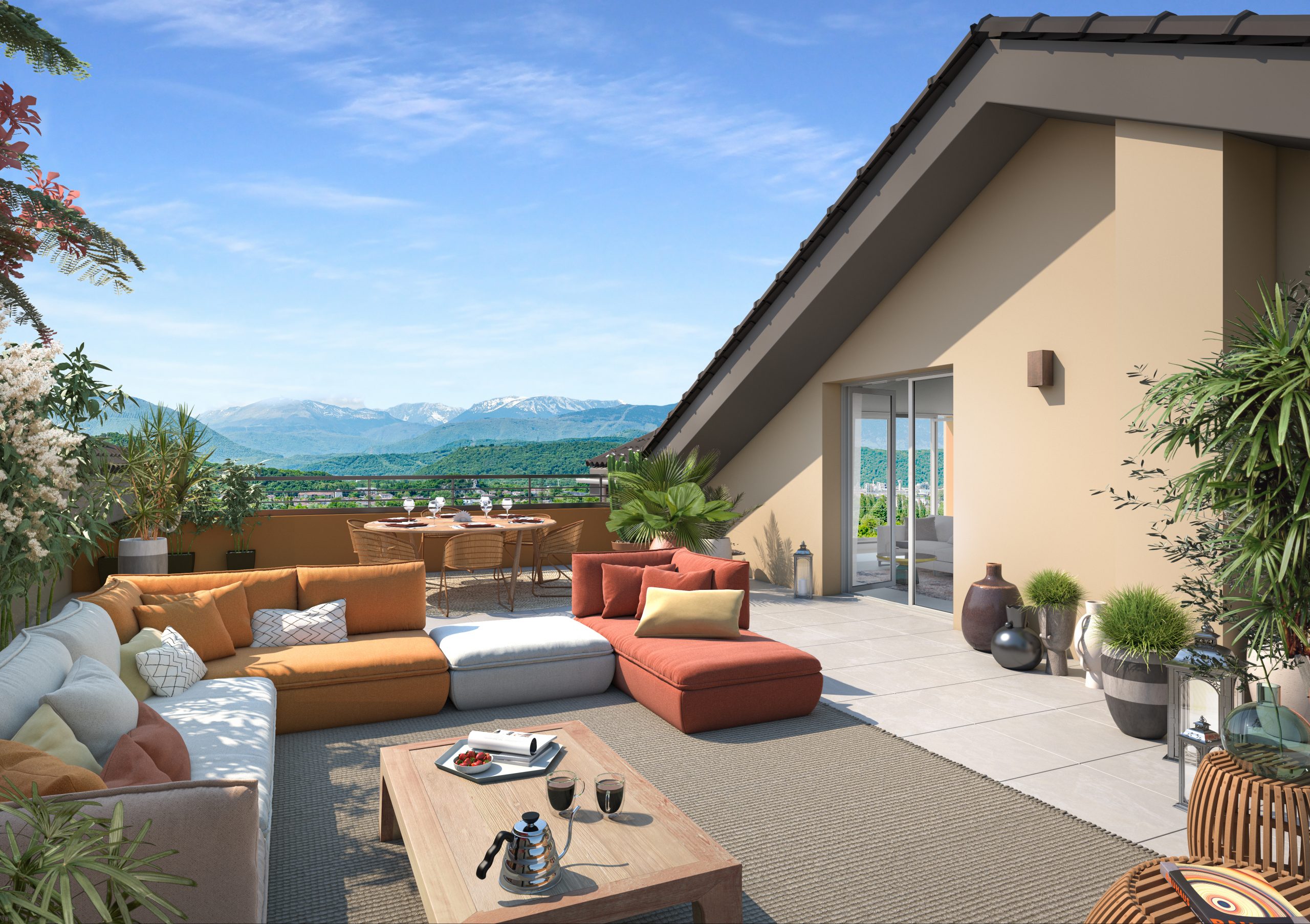 Grand 3 pièces terrasse vue Dégagée sur la montagne