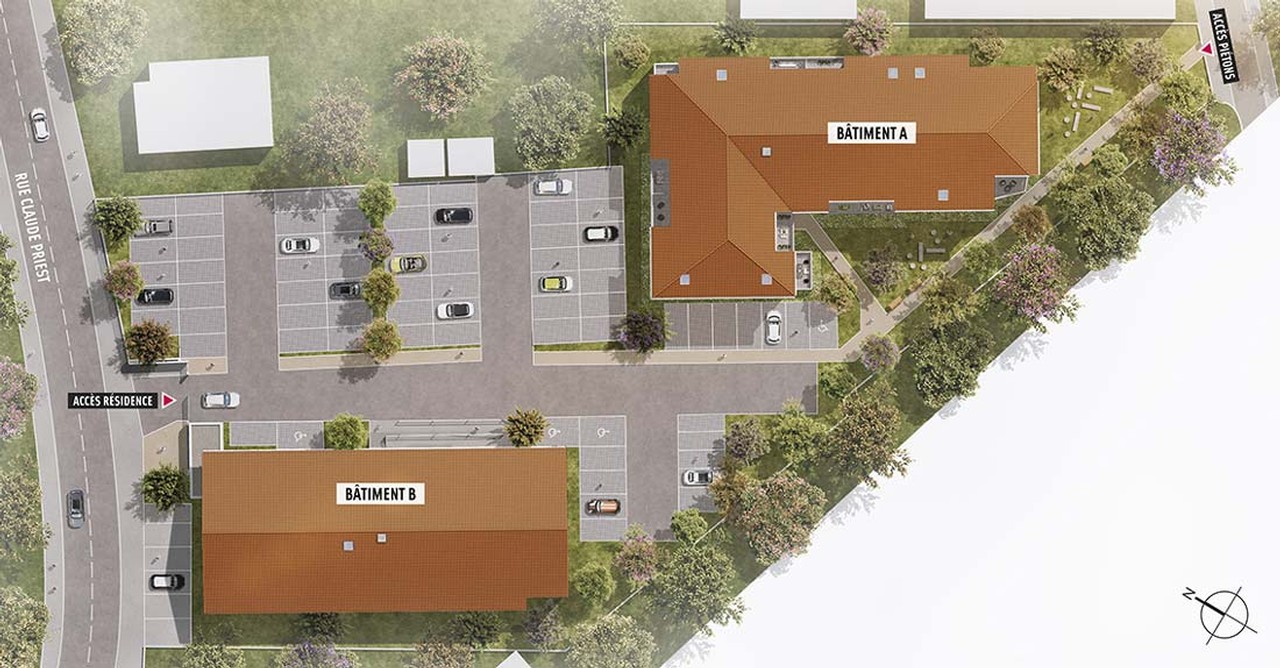 Grand 3 pièces terrasse vue Dégagée 