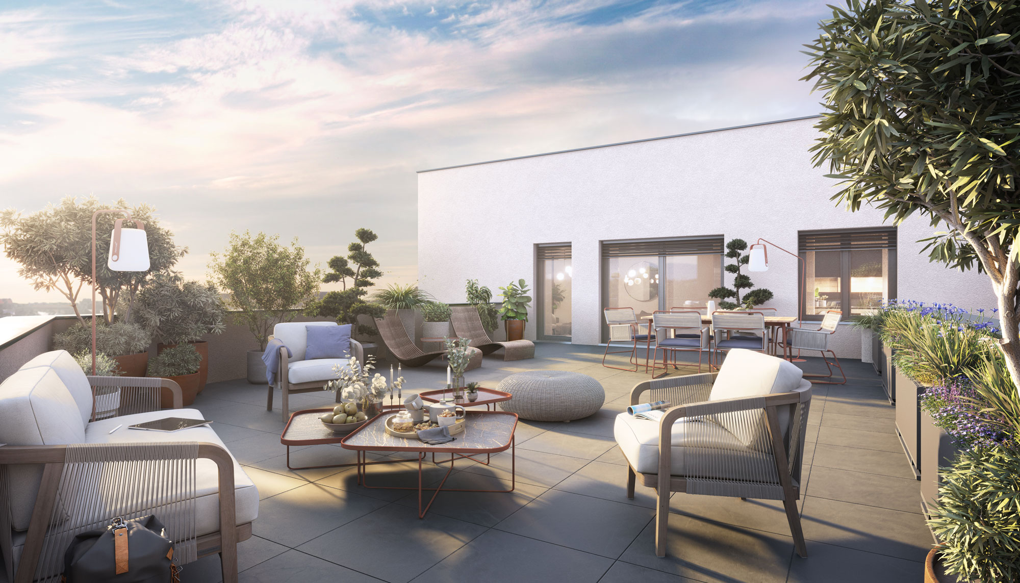 Grand 4  pièces terrasse vue Dégagée Jean Mace