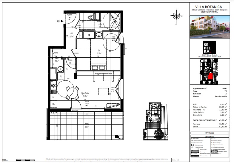 2 PIECES CRAPONNE CENTRE VILLE RUE CENTRALE
