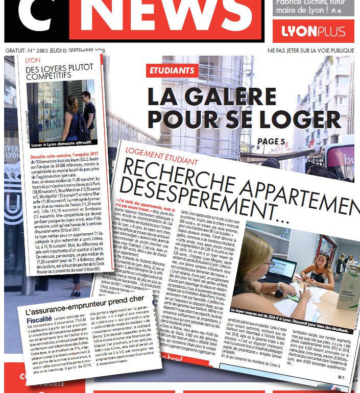 Actualités immobilier Lyon Septembre 2018 - reveu de presse