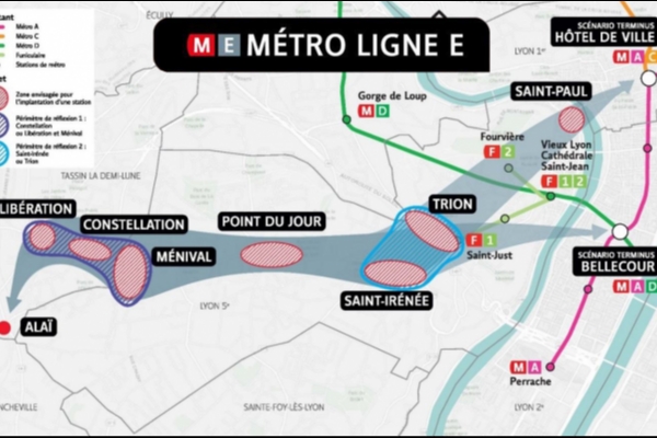 Le tracé de la ligne de métro E Tassin Alaï - Bellecour plébiscité !