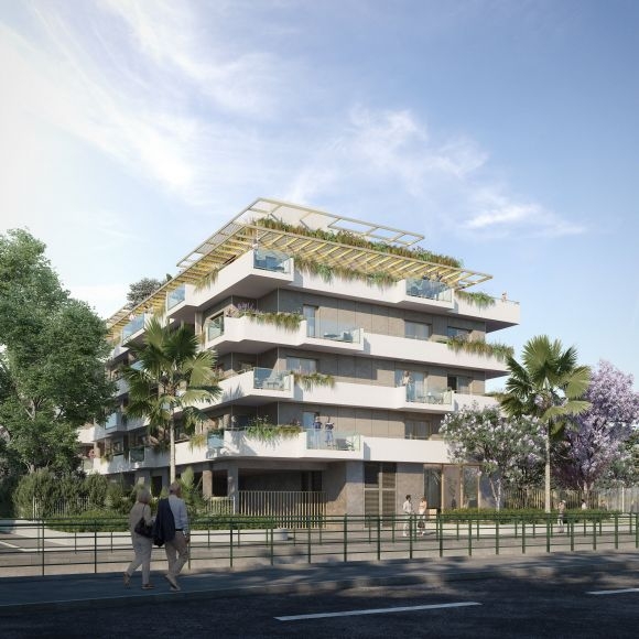 Résidence à Cagnes-sur-Mer Construction favorisant les énergies renouvelables, Dans un parc arboré de 1700 m², Prestations alliant confort et bien-être,
