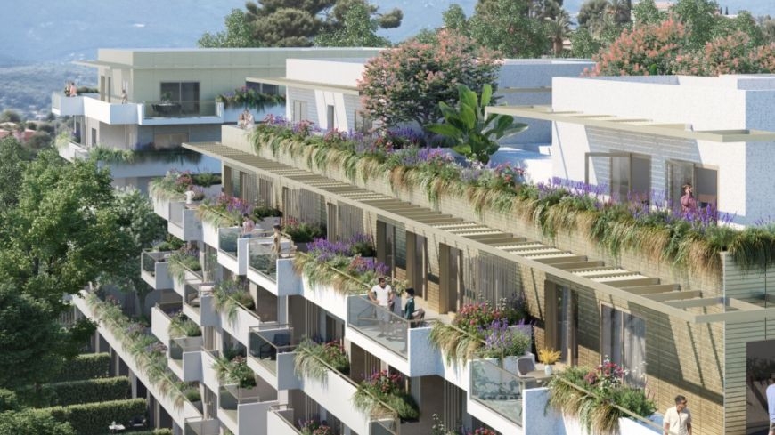 Résidence à Cagnes-sur-Mer Construction favorisant les énergies renouvelables, Dans un parc arboré de 1700 m², Prestations alliant confort et bien-être,