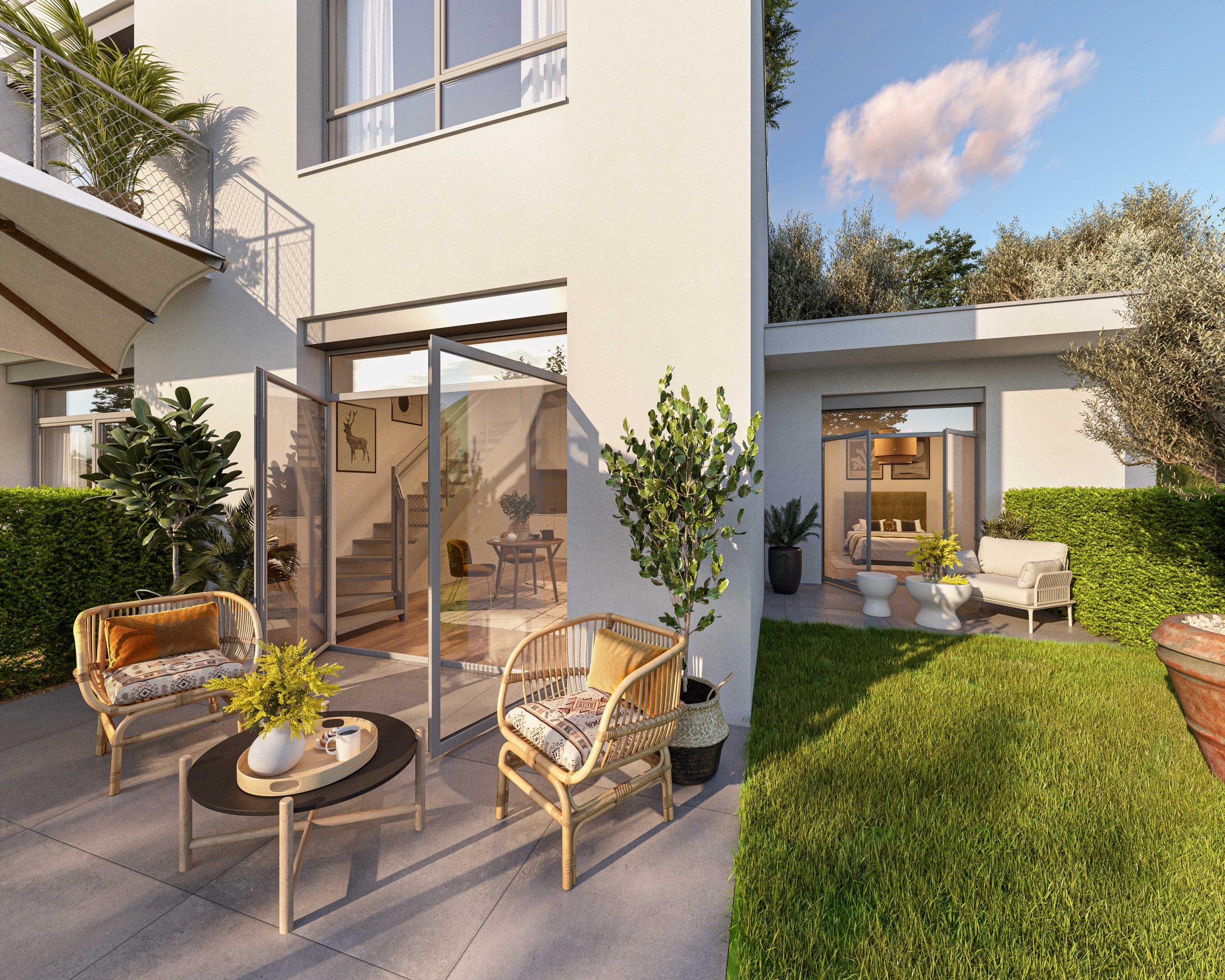 Résidence à Falicon Capitale de la french riviera, 15 places de parking, Vue panoramique sur le Mont Chauve d’Aspremont,