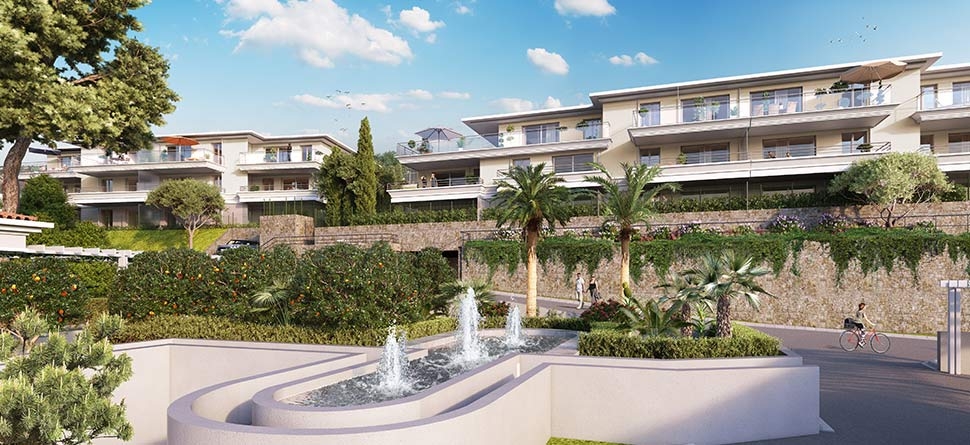 Résidence à Le Cannet vue mer sur les hauteurs de cannes proche des plages ,