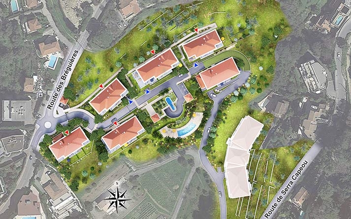 Résidence à Le Cannet vue mer sur les hauteurs de cannes proche des plages ,