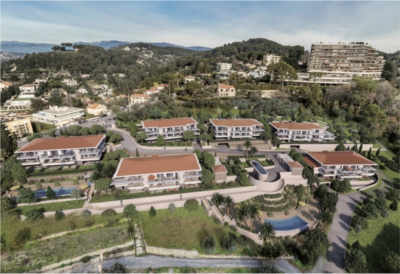 Résidence à Le Cannet vue mer sur les hauteurs de cannes proche des plages ,