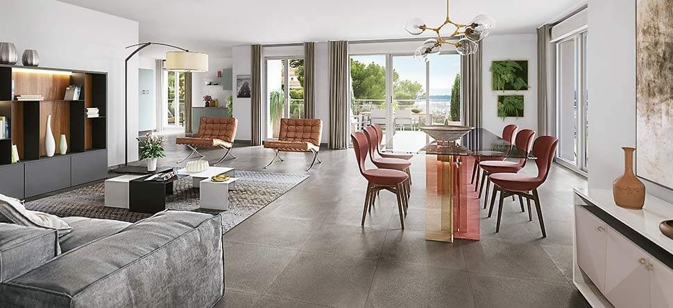 Résidence à Le Cannet vue mer sur les hauteurs de cannes proche des plages ,