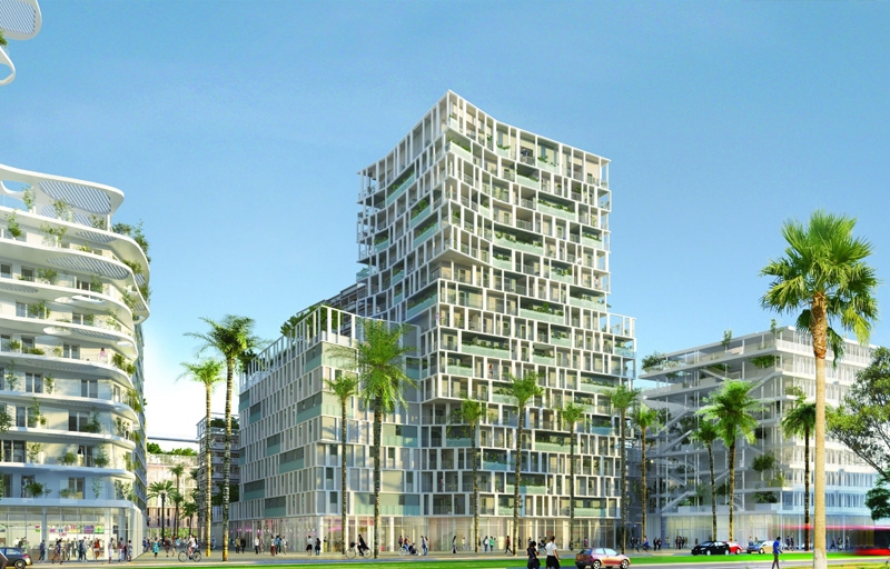 Résidence à Nice Au coeur du quartier Joia, Accès au tram, autoroute A8, jolies vues, jardin paysager,