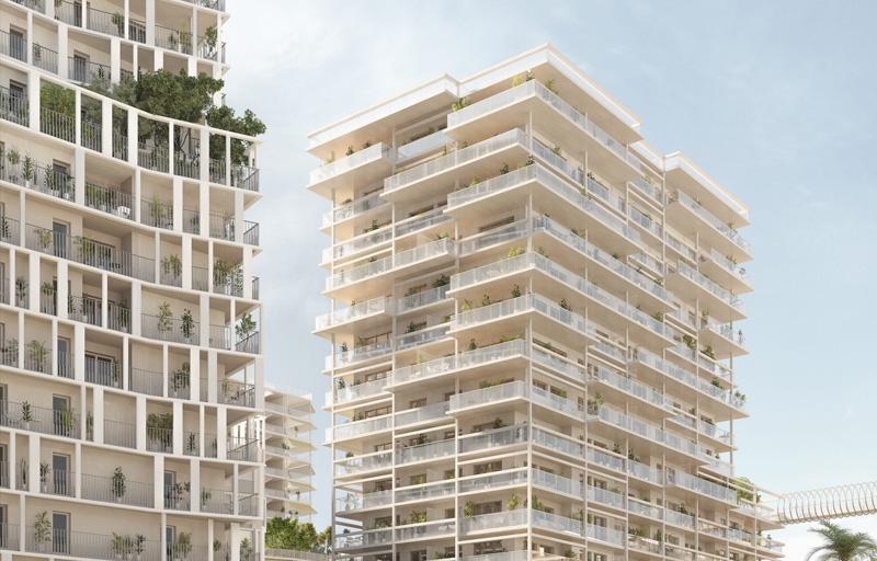 Résidence à Nice Au coeur du quartier Joia, Accès au tram, autoroute A8, jolies vues, jardin paysager,