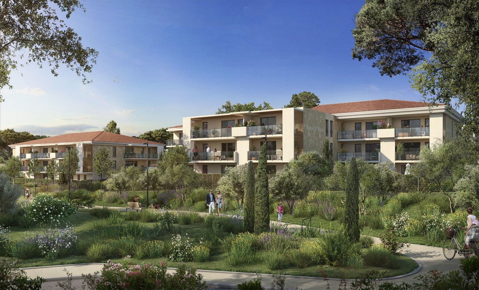 Résidence à Aix-en-Provence A 3km du centre-ville, Tous les appartements bénéficient d'espaces extérieurs, ,