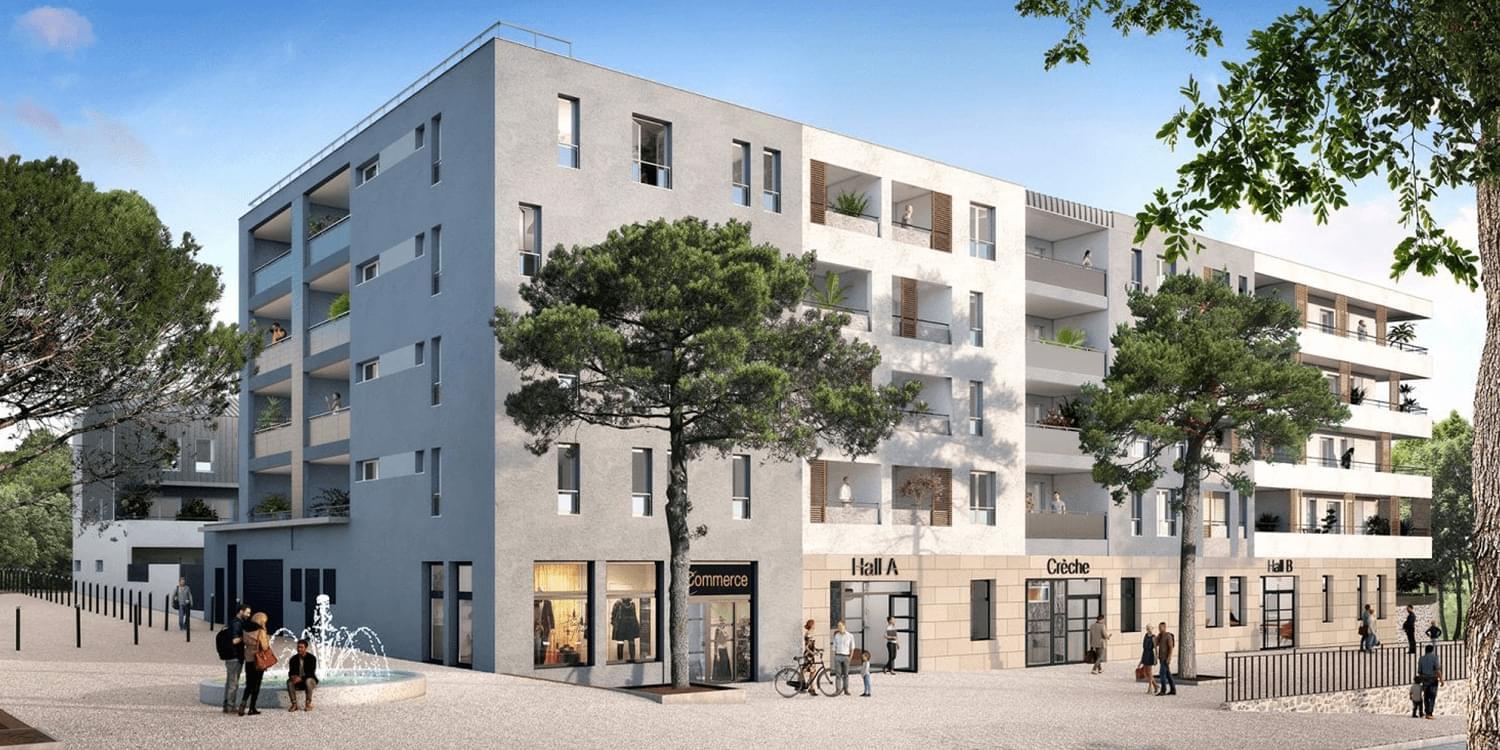 Résidence à Marseille 13014 Quartier durable et connecté, Services de proximité en pied d’immeuble, Parking en sous-sol,