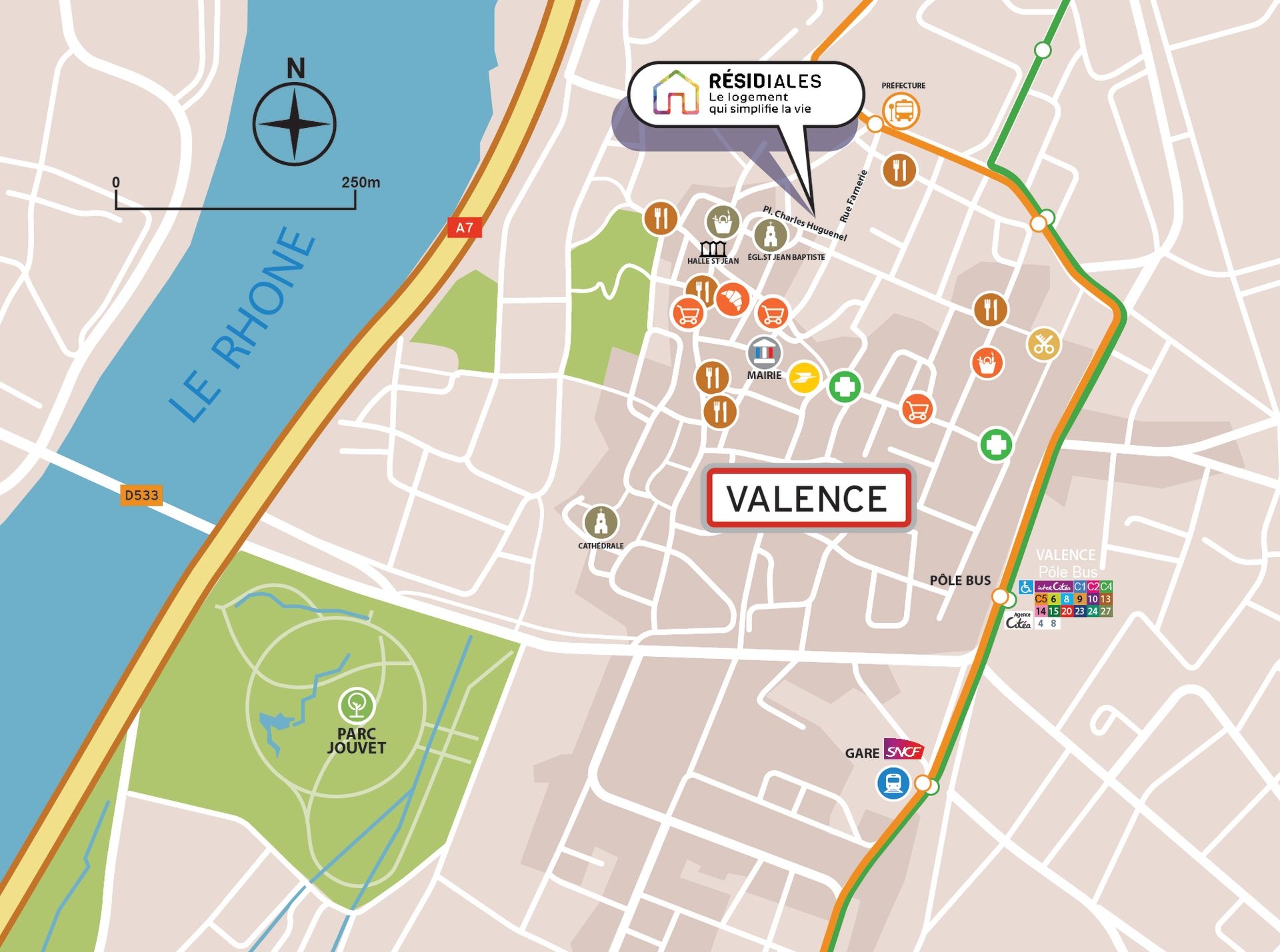Résidence à Valence Les services à la carte pour les séniors, Entre la montagne et la mer, En plein coeur de ville de Valence,