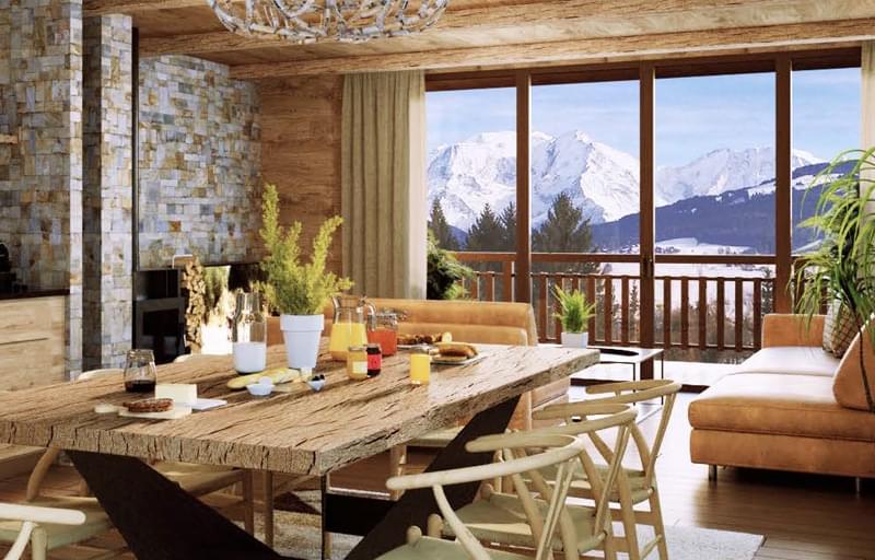 Résidence à Combloux Vue sur le mont-Blanc, Pour habiter en Haute-Savoie, Logements tout confort,