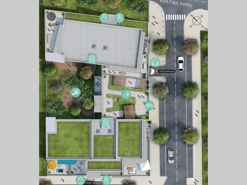 Résidence à Montpellier Bus (arrêt Yves du Manoir) Tramway (L 2 « Les Sabines » - future L5) Station Vélomagg, place de la Providence Autoroutes A709 et A9 à 10 mn Résidence à Montpellier Bus (arrêt Yves du Manoir), Tramway (L 2 « Les Sabines » - future L5), Station Vélomagg, place de la Providence, Autoroutes A709 et A9 à 10 mn,