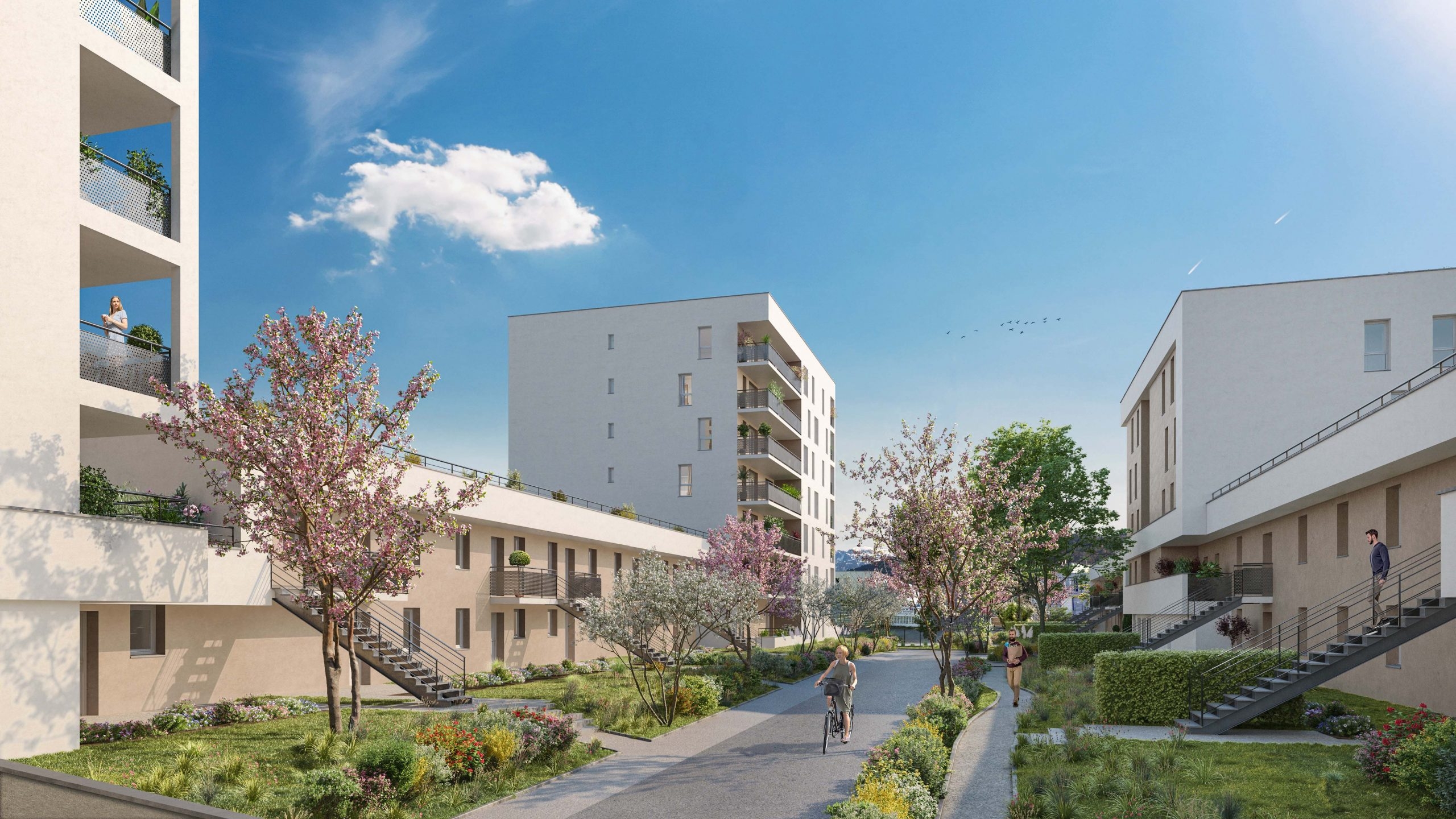 Résidence à Grenoble À 13 min du centre-ville Proche des commerces et des transports Du studio au 3 pièces avec terrasses ou jardins privatifs Résidence à Grenoble À 13 min du centre-ville, Proche des commerces et des transports, Du studio au 3 pièces avec terrasses ou jardins privatifs,