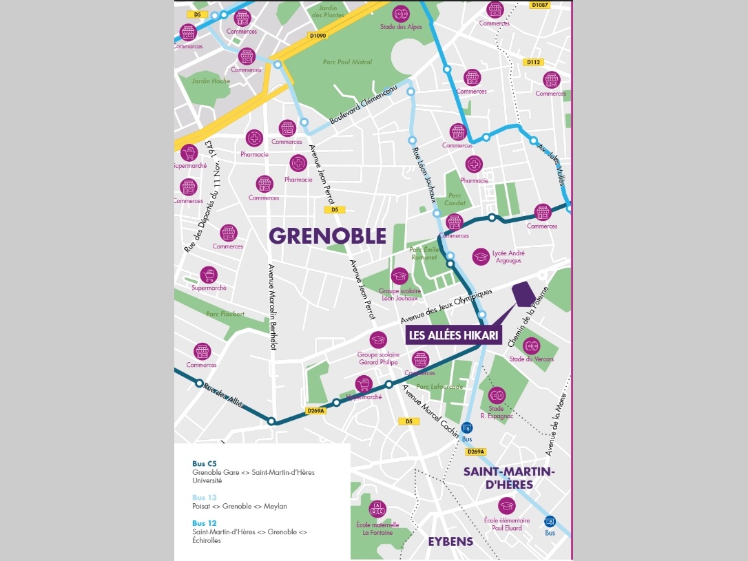 Résidence à Grenoble À 13 min du centre-ville Proche des commerces et des transports Du studio au 3 pièces avec terrasses ou jardins privatifs Résidence à Grenoble À 13 min du centre-ville, Proche des commerces et des transports, Du studio au 3 pièces avec terrasses ou jardins privatifs,