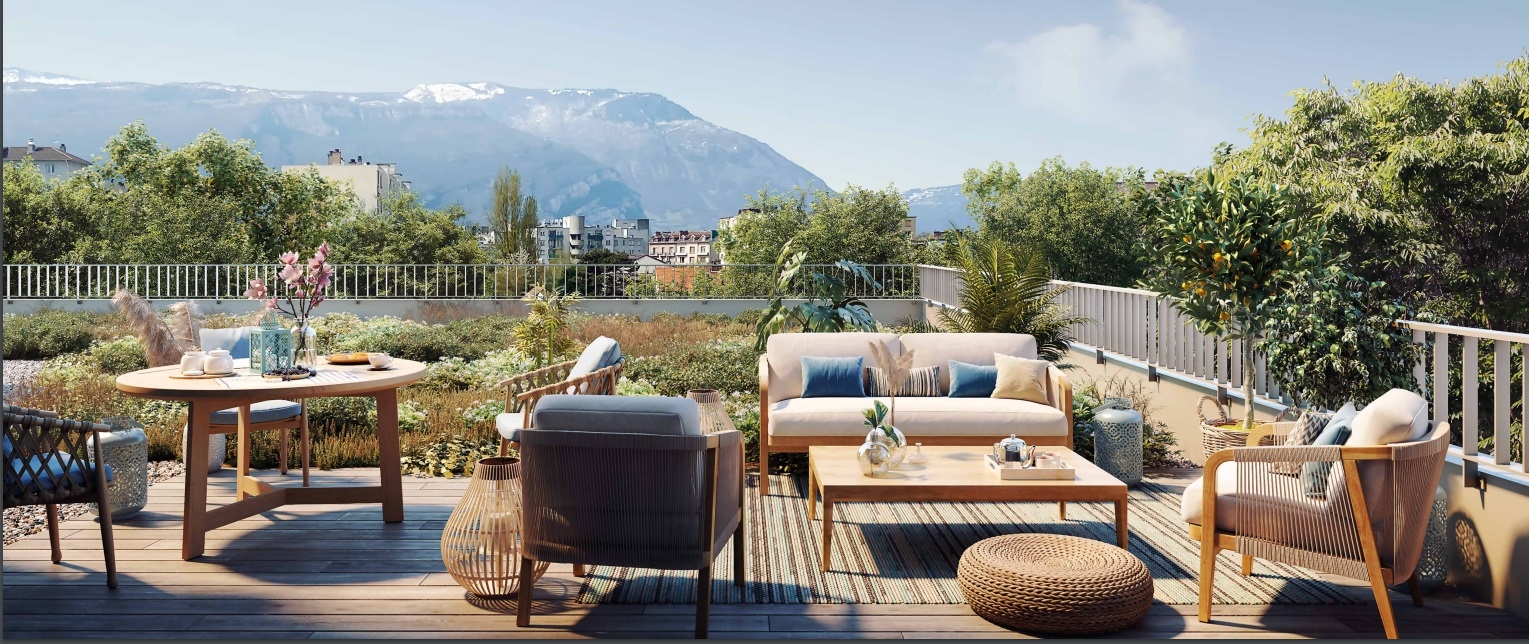 Résidence à Grenoble Résidence intimiste 35 logements au total : 26 logements en accession allant du studio au 4 pièces (seuls 2 T4 en attique) 2 bâtiments Résidence à Grenoble Résidence intimiste 35 logements au total : 26 logements en accession allant du studio au 4 pièces (seuls 2 T4 en attique) 2 bâtiments ,