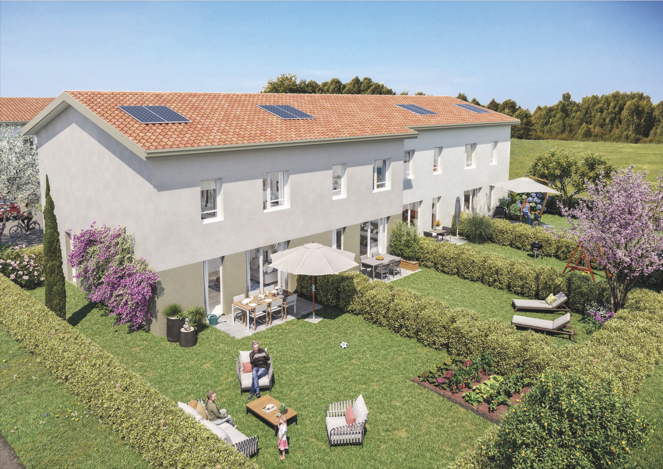 Résidence à Roussillon Grands espaces verts, Proche A7, A 7 minutes à pied du centre ville,