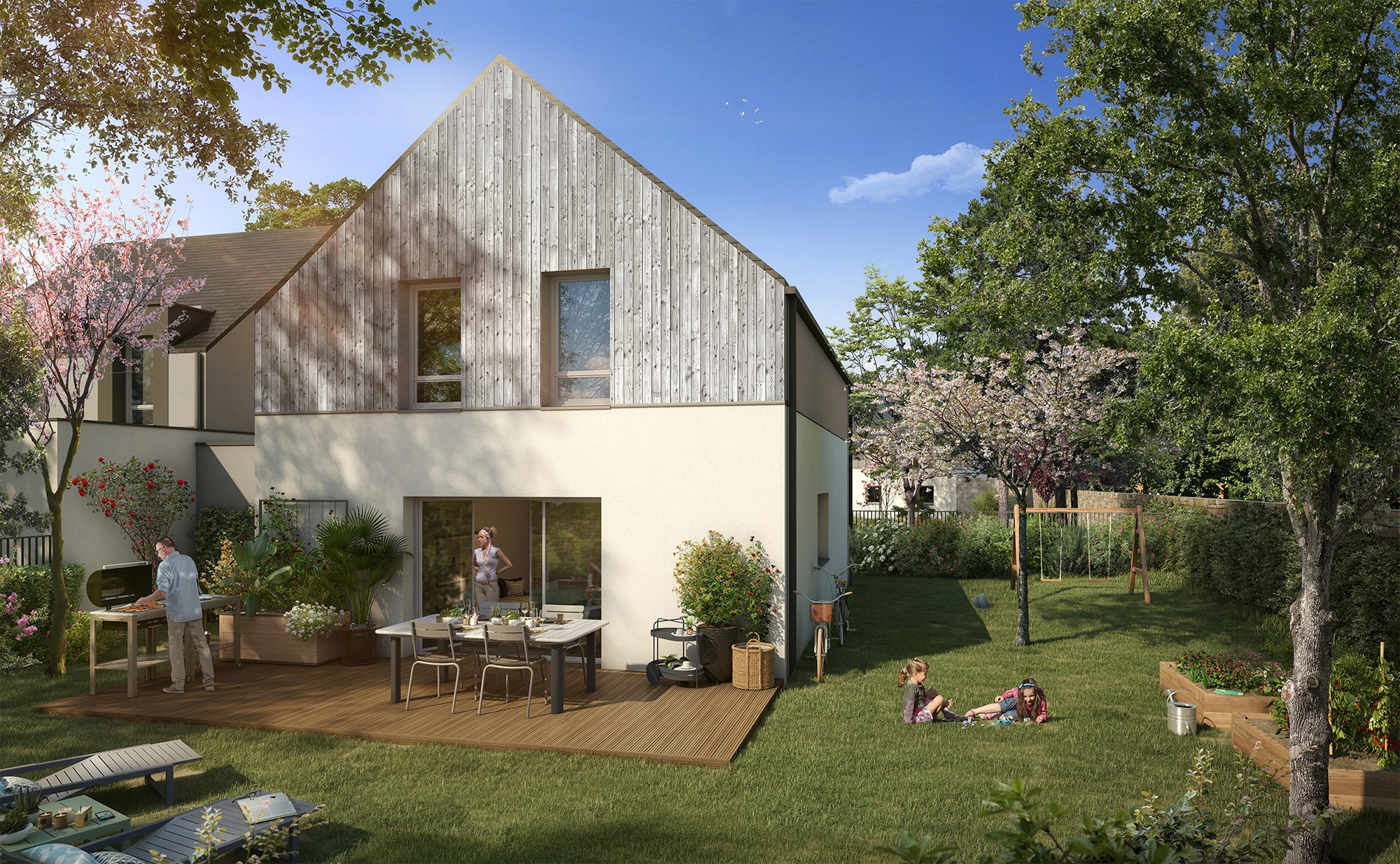 Résidence à Guérande Maisons et appartements, À proximité immédiate du cœur historique de Guérande , Résidence intimiste autour d'un coeur d'ilot paysager , ,