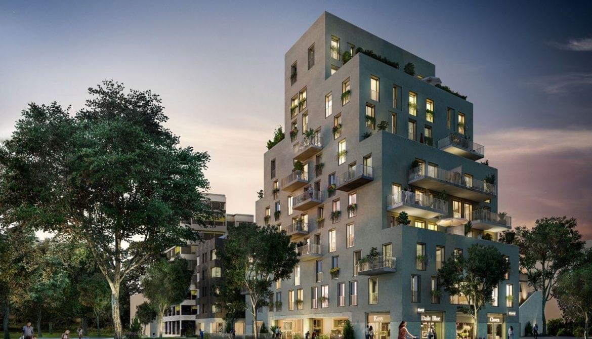 Résidence à Nantes Au cœur de l’île de Nantes proche du fut    À 100 m de la place de la République avec ses commerces, Prestations de qualité, vastes terrasses et beaux balcons, ,