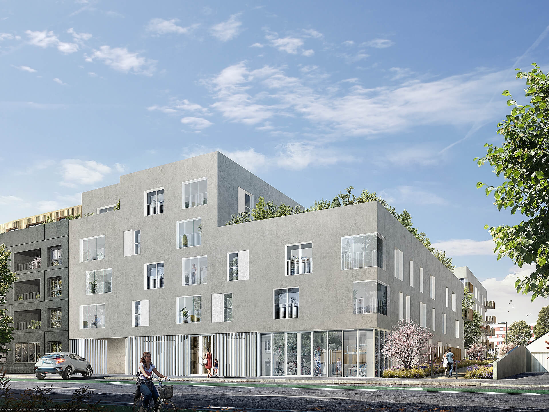 Résidence à Nantes Proche transports en commun, Proche commerces et services, Parc de Bottière-Chesnaie et médiathèque à 700 m,