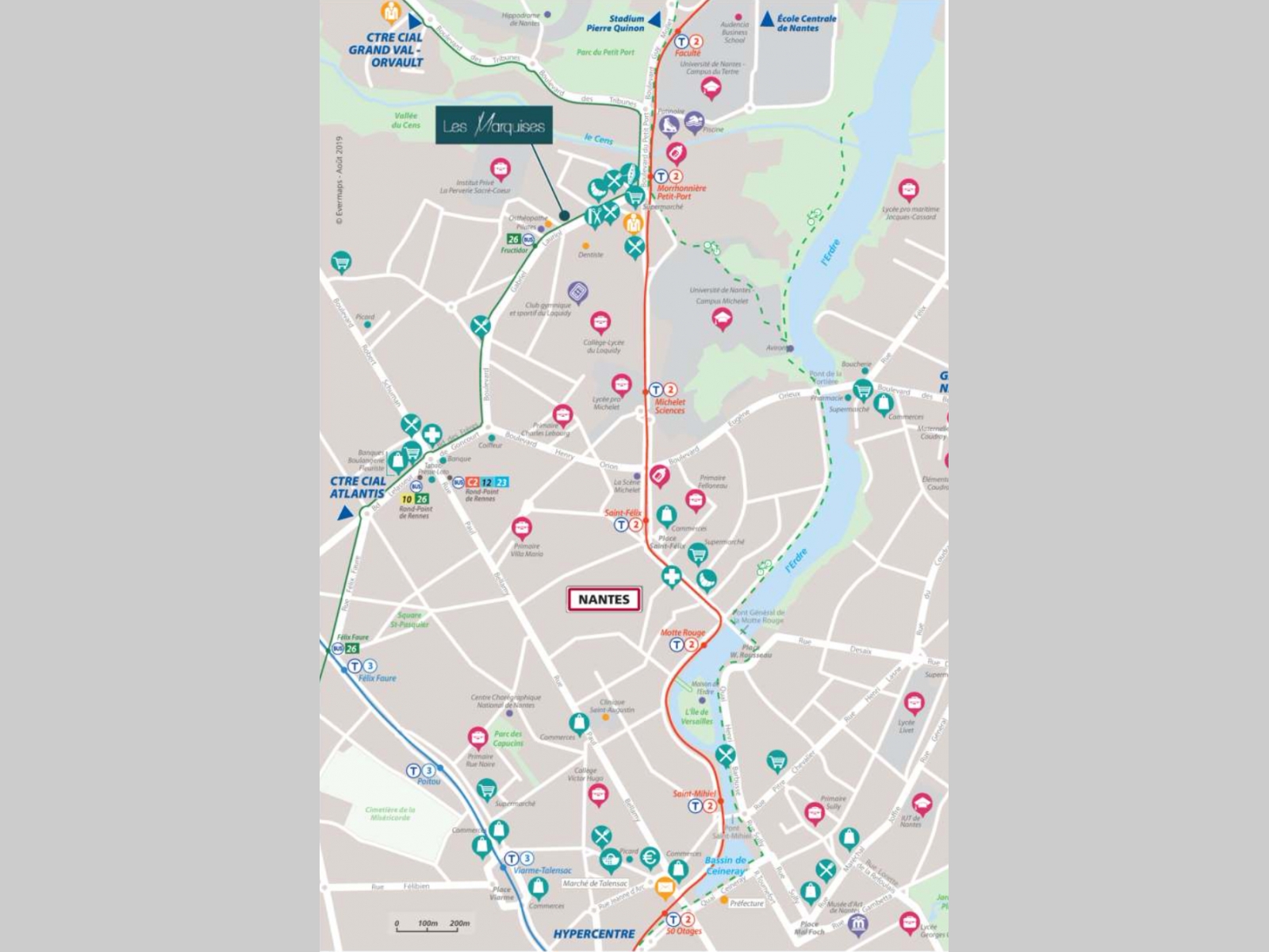 Résidence à Nantes Proche des commerces, Proche Crèche et écoles, Proche des Transports,