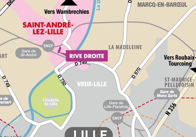 Résidence à Saint-André-lez-Lille Lille centre à 6 minutes, Gare à 2 minutes pour Lille, Proximité crèche et écoles, , ,