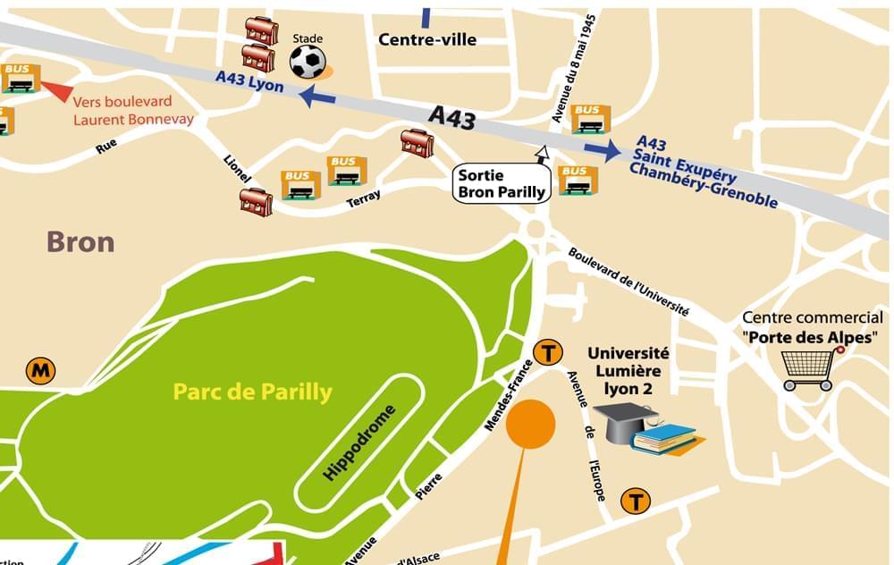 Résidence à Bron Quartier des facultés, Grands espaces verts, Proximité parc parilly (178Ha), Idéal étudiant ou famille, Tramway et transports en commun,