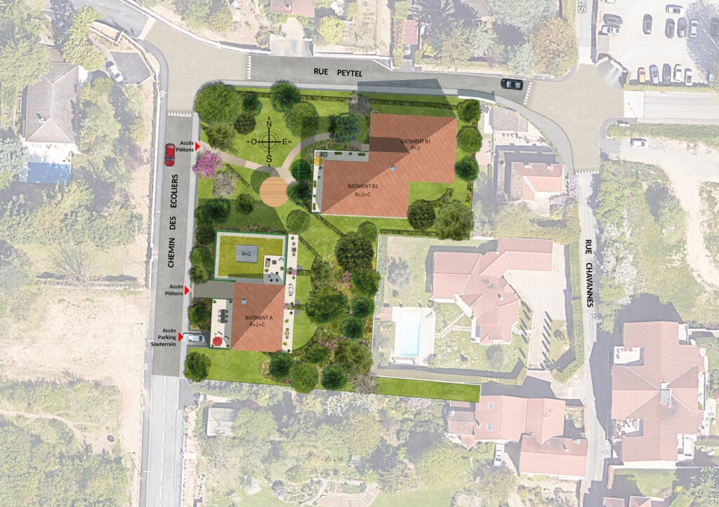 Résidence à Collonges au Mont d'Or Vieux Collonges • À 20 min de Lyon • Résidence intimiste • Appartements du 2 au 4 pièces • Loggia ou terrasse • Environnement verdoyant • Commerces et écoles à proximité • Arrêt de bus à 450 m.,