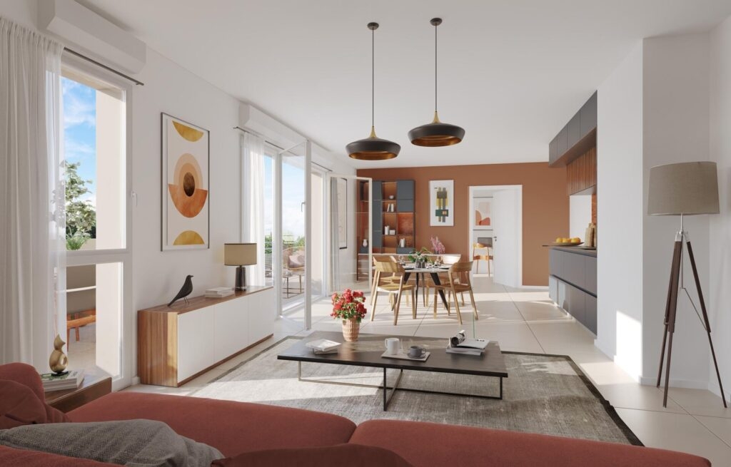 Résidence à Collonges au Mont d'Or Vieux Collonges • À 20 min de Lyon • Résidence intimiste • Appartements du 2 au 4 pièces • Loggia ou terrasse • Environnement verdoyant • Commerces et écoles à proximité • Arrêt de bus à 450 m.,